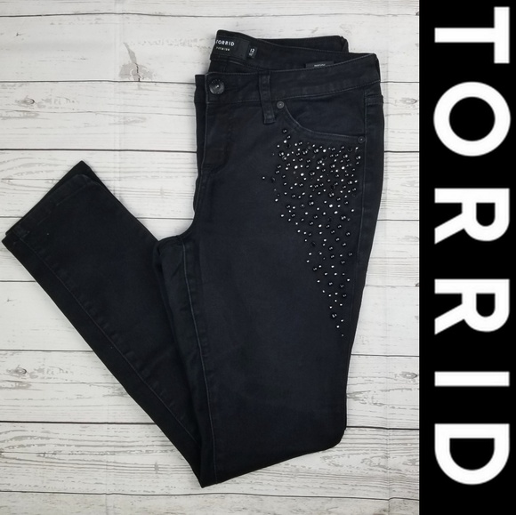 torrid Denim - Torrid Premium Rhinestone Studded Jegging Pants